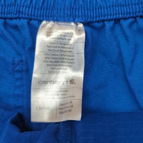 Carhartt Mens Scrub Pants Royal Blue Medium Ripstop Boot Cut 8-Pocket Cargo - Picture 9 of 11
